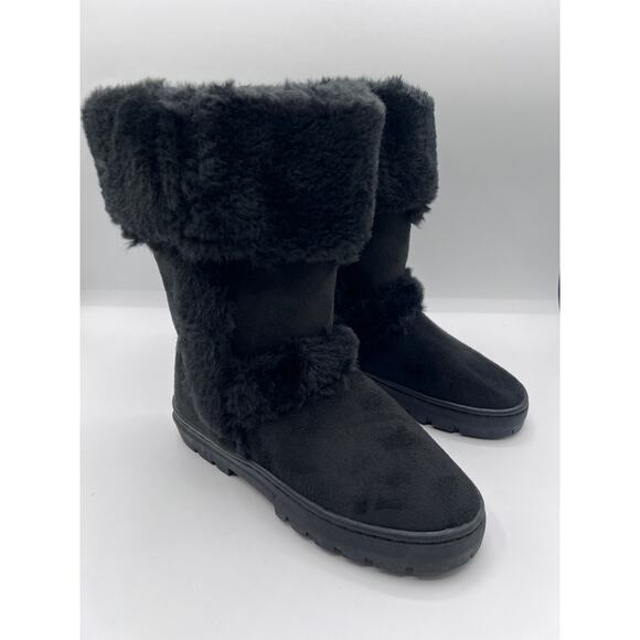 STYLE & CO. 'WITTY' COLD-WEATHER FAUX FUR WINTER BOOTS BLACK WOMENS 5M NEW! - Picture 2 of 11